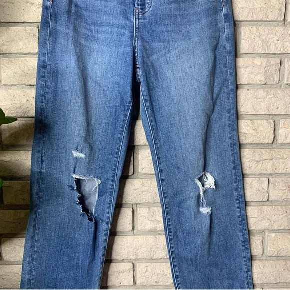 Express Modern Straight Leg Super High Waist Jeans - Picture 8 of 10